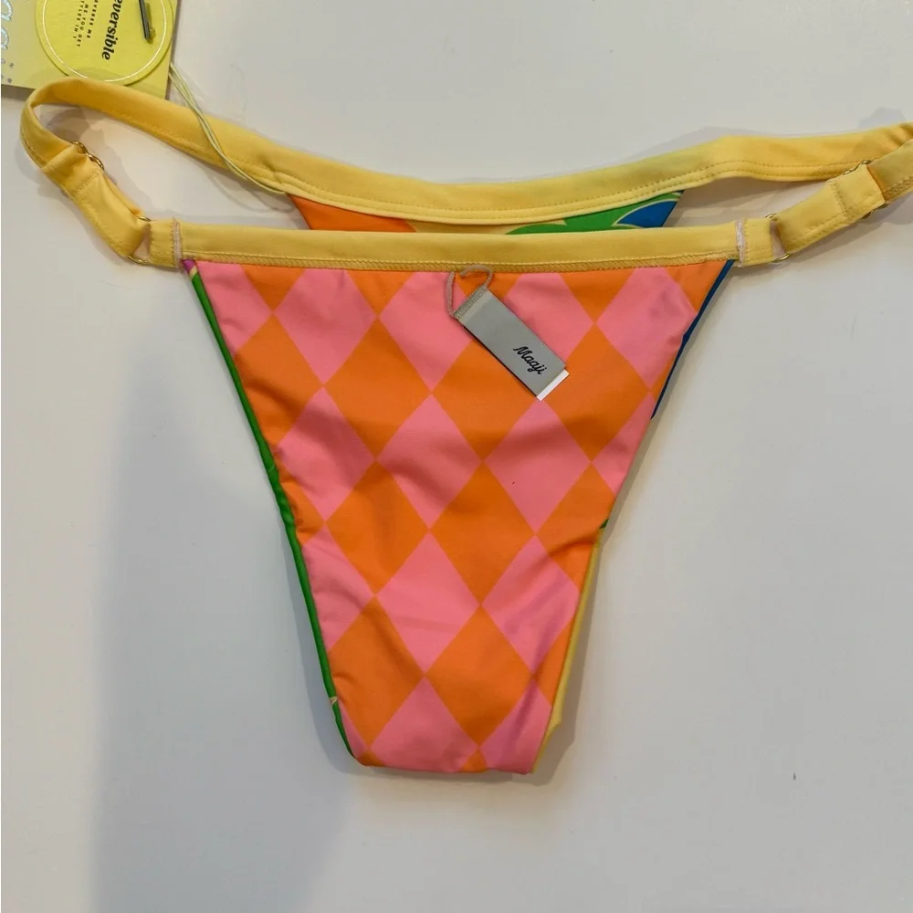 Maaji Pink and Orange Reversible Bathing Suit - Picture 6 of 9